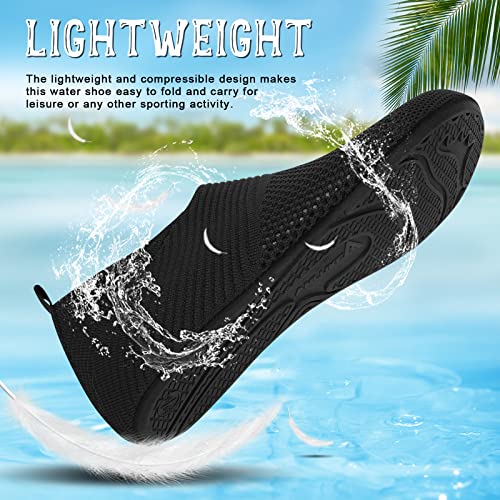 Quick-Dry Water Shoes for Women & Men - 6.5-7.5 / Abldblack