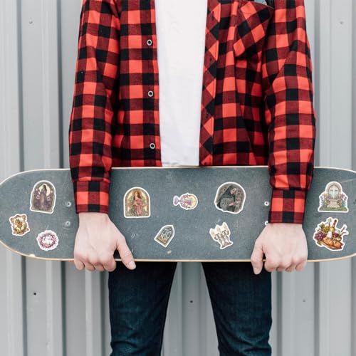 Pack 50 Pcs Christian Catholic Stickers for Water Bottles Laptop Cups Scrapbooking Journaling Teens Kids Spanish Boys Girls Adults Waterproof Aesthetic Sticker Small Vinyl Decals