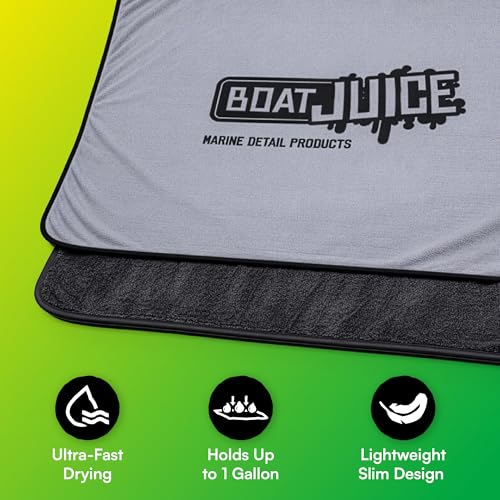 Boat Juice Rapid Dry Microfiber Towels – 28x36 Inch Water-Absorbing Marine Drying Towel