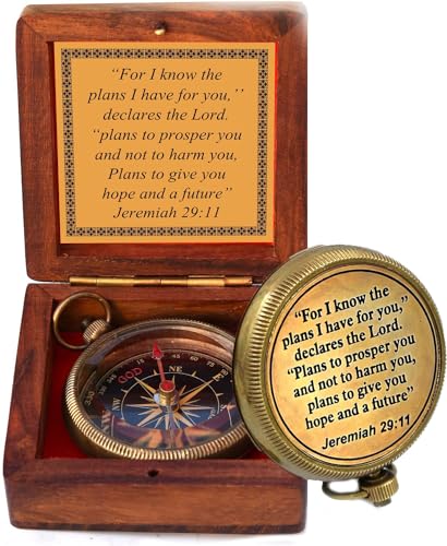 Brass Engraved Compass - I Know The Plans Compass #2