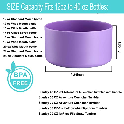 Silicone Protective Boot for Tumblers and Water Bottles - Purple