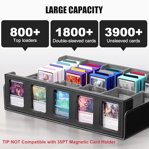 5-Row Trading Card Storage Box for 3900+ Cards with Display