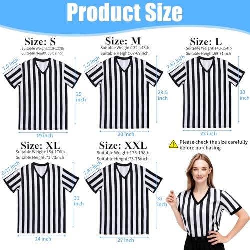Basketball Referee Shirt - V-Neck Short Sleeve for Men & Women