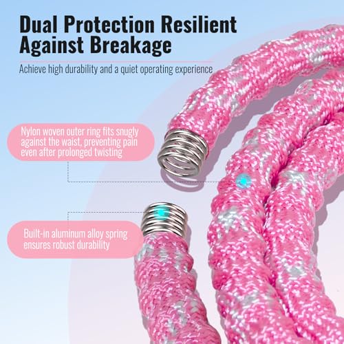 Weighted Soft Hula Hoop for Adults - Pink 3.3lb for Weight Loss