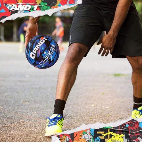 Chaos Rubber Basketball - Official Size 7, Blue Graffiti Design