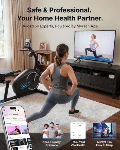 Recumbent Exercise Bike with Bluetooth App & Heart Rate Monitor - S08
