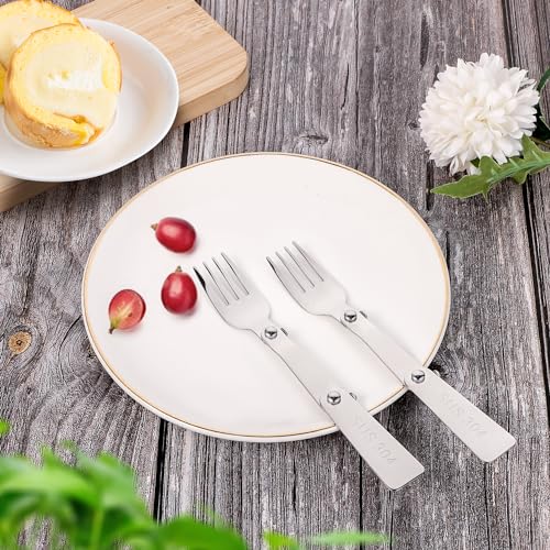 Folding Stainless Steel Forks - 6.3 Inch, 2-Pack for Camping