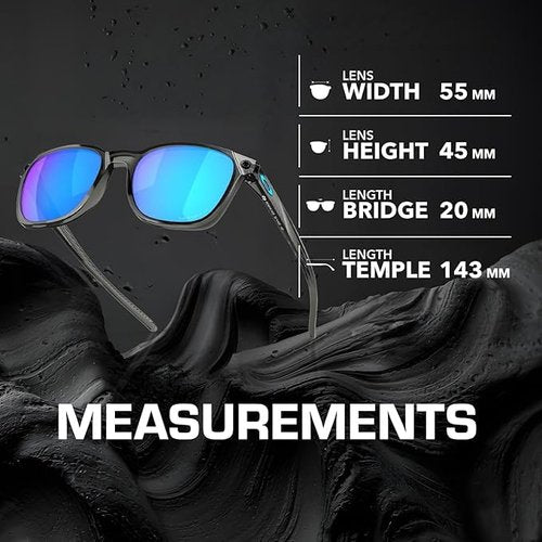 Oakley Ojector 0OO9018 Sunglasses Grey Ink Frame w/Prizm Sapphire Polarized Lenses With Official Eyewear Kit