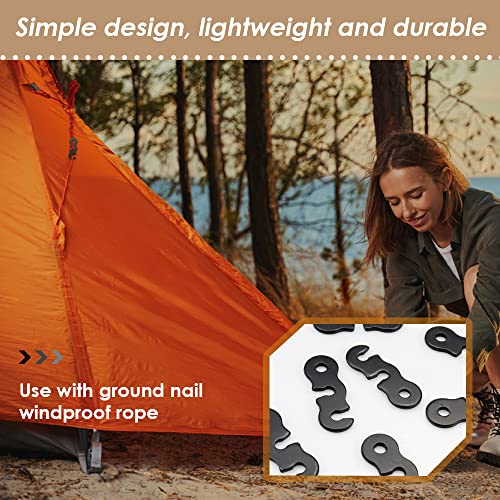 10-Piece Aluminum Guyline Cord Adjusters - Lightweight Tent Tensioners