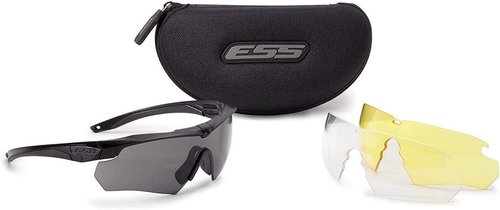 ESS Eyewear Cross Series Crossbow 3LS Kit - Black Tactical Eyewear for Ultimate Protection
