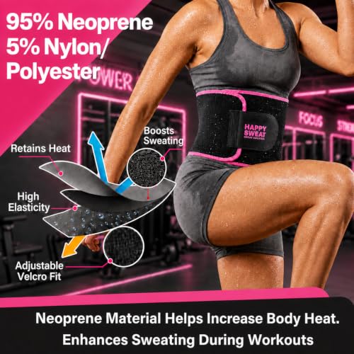 Waist Trainer for Men & Women - Neoprene Sauna Sweat Band - Medium