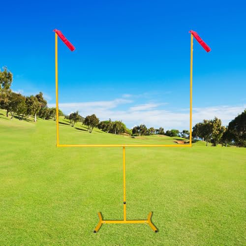 Adjustable Height Football Goal Post 8x5.5 Ft - Steel Frame with Pump