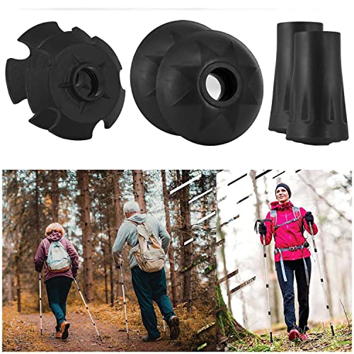Replacement Rubber Tips for Hiking Poles - Set of 6