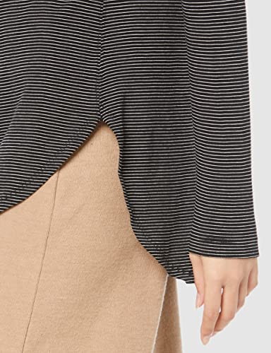 Women's Supersoft Terry Hoodie - Black/White Stripe, X-Small