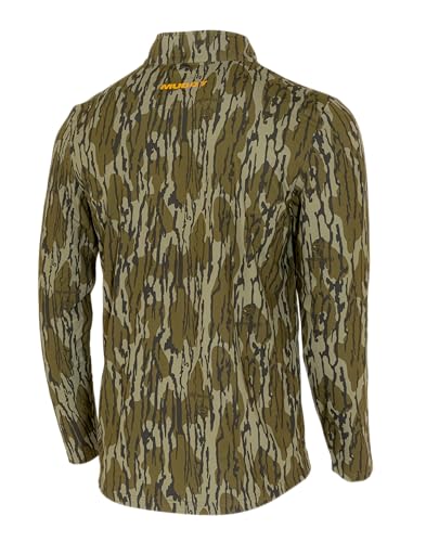 Muddy TRX Lightweight Quarter Zip Shirt for Men, Mossy Oak Bottomland, Medium