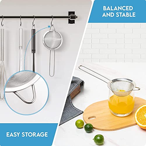 Fine Mesh Strainer - 2.8 Inch for Tea, Coffee, and Food