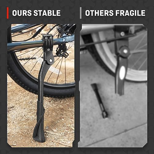 HENMI Bike Kickstand for 26-29 Inch Mountain, Road & E-Bikes - Adjustable Aluminum Stand