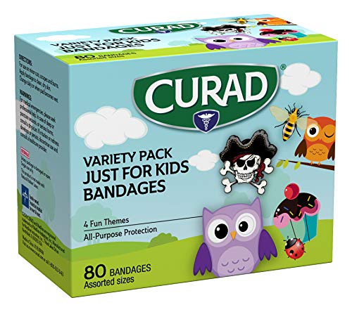 Kids Bandages - 80 Count, Colorful Designs, All-Purpose Protection