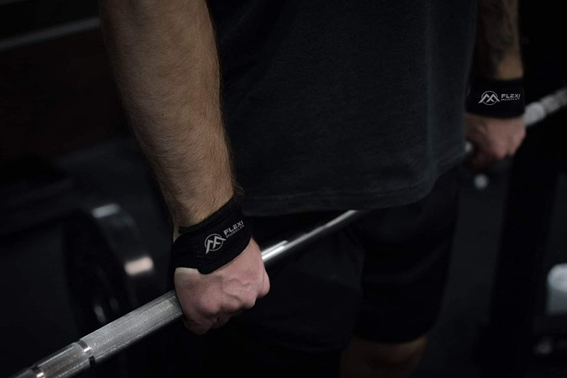 Flexi Muscles Barbell Pad, Ankle Straps, and Lifting Straps Set - Ultimate Comfort & Support for Weightlifting, Squats, Hip Thrusts, and Strength Training. (Black)