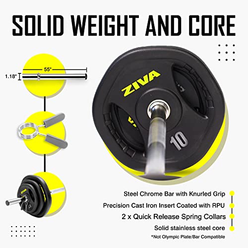 Adjustable 40lb Barbell Weight Set – Home Gym Kit with Rubber Plates