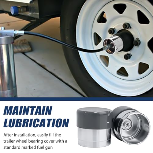 Trailer Bearing Dust Cap Protector for Bearing Buddy – 2 Pack, Stainless