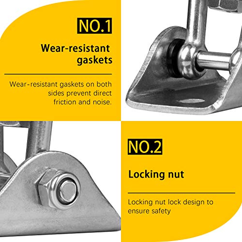 Aisto Heavy Duty Swing Hangers 2000LB Capacity Stainless Steel 4 Pack for Porch & Yoga