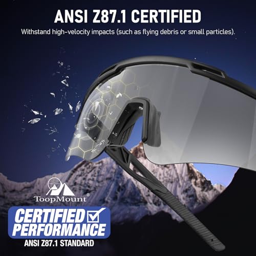Tactical Eyewear Anti-Fog Sports Glasses with UV400 Protection - Black Frame