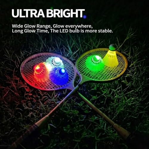 Glow in The Dark Badminton Birdies - 5 Pack LED Shuttlecocks