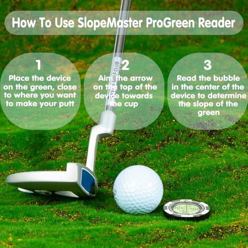 SlopeMaster Green Reader - Precision Golf Ball Marker - Black