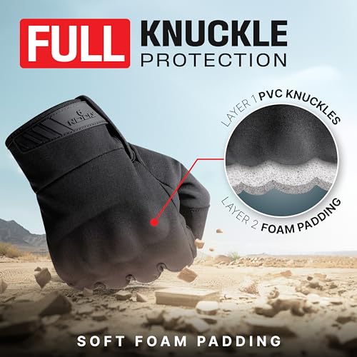 Water Resistant Tactical Shooting Gloves for Men - X-Large