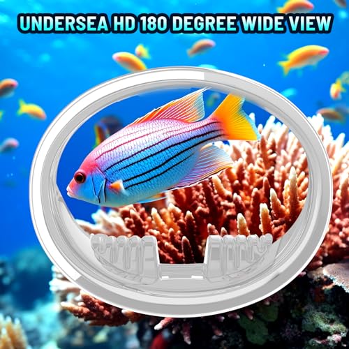 Jwintee White Diving Mask – Tempered Glass Panoramic Scuba Mask for Adults