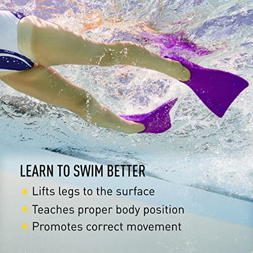 FINIS Booster Kids Swim Fins, Purple 6-8 years Floating Natural Rubber