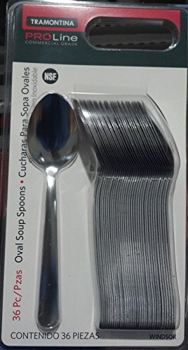 Tramontina Pro Line 72-Piece Dinnerware Set: 36 Forks + 36 Oval Soup Spoons