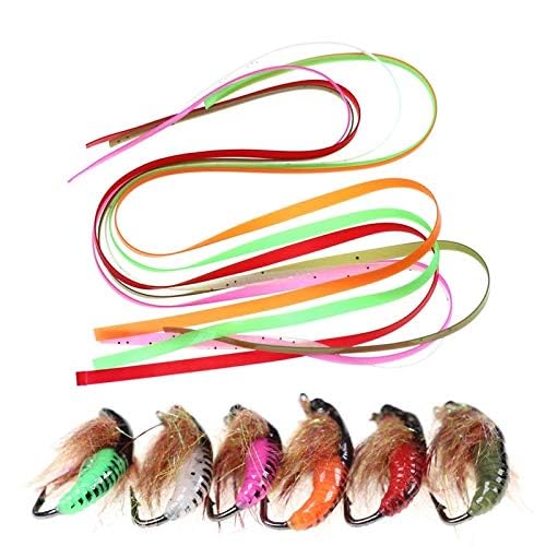 30pcs Fly Tying Caddis Larvae Skin Wraps for Nymphs & Lures