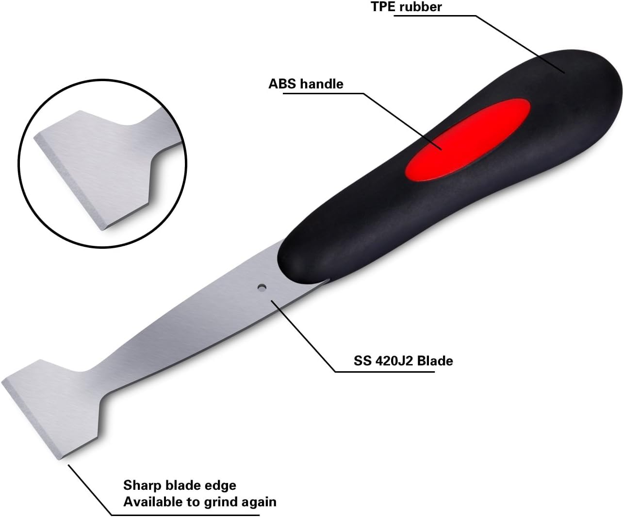 Culk remover tool 3 in 1 caulking finishing tools caulk tool set with 3 glass glue corner scrapers and a shovel that can remove stubborn residue (OnePack)