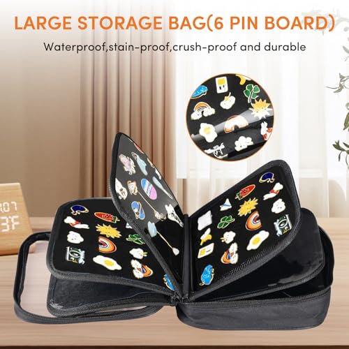 Travel Pin Collection Book with 6 Pages for Brooches & Enamel Pins - Portable Display Case