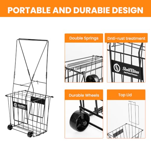 Portable Tennis Ball Hopper with Handle - Large Size