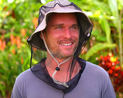 Mosquito Head Net with Carrying Pouch - Insect Protection for Outdoors