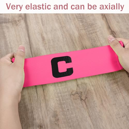 3-Pack Adjustable Captain Armbands - Rose Red Nylon Soccer Gear