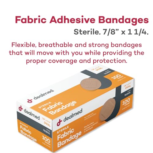 Flexible Oval Fabric Adhesive Bandages - Latex Free - 100 Count, 1 Pack