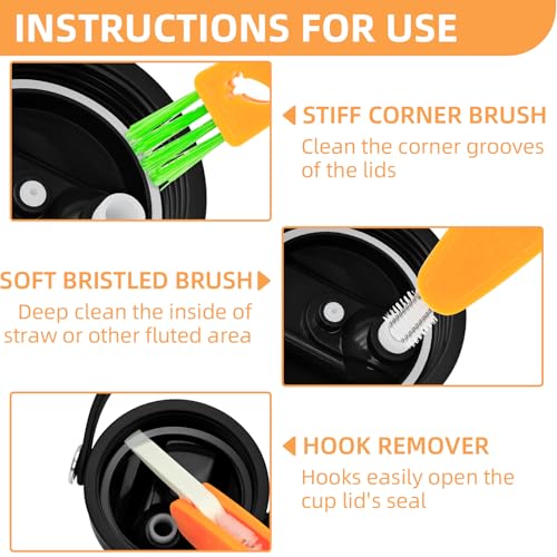 Leakproof Replacement Straw Lid for Hydro Flask Wide Mouth - Black
