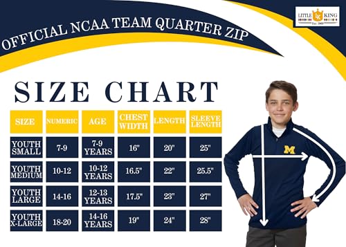 Michigan Wolverines Youth 1/4 Zip Pullover Wind Shirt - Small