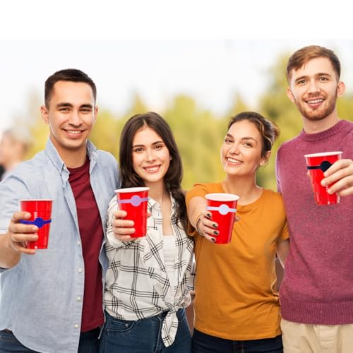 24-Piece Silicone Drink Markers - Colorful Wine Glass Charms