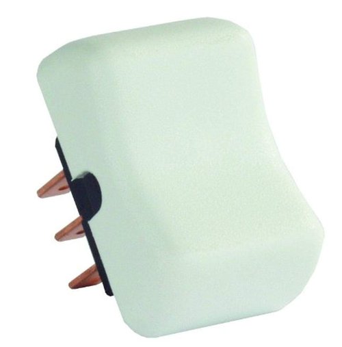 JR Products 12055 White SPDT Mom-On/Off/Mom-On Switch