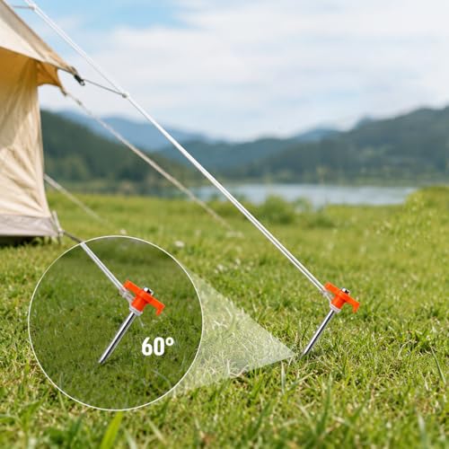 Heavy Duty 7.1 Inch Tent Stakes - Rust Resistant Galvanized Steel, 10 Pack