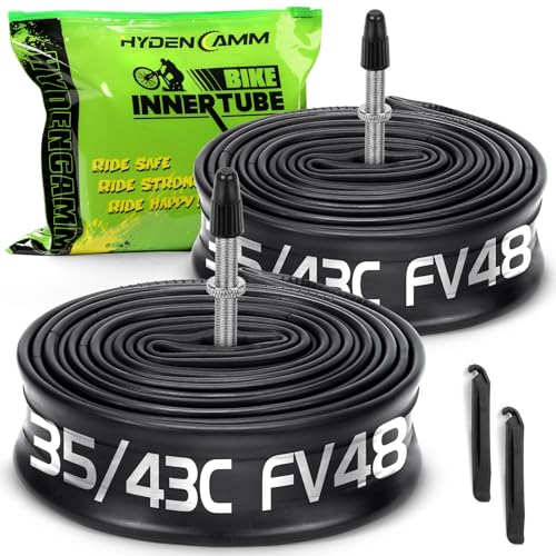700x35-43C Bike Tube with 48mm Presta Valve - 2 Pack