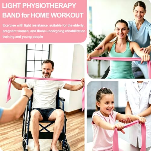 Resistance Bands for Workouts, Therapy & Yoga - Pink