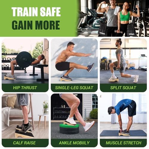 Heavy-Duty Squat Wedge Block for Heel Elevation - 2-Pack