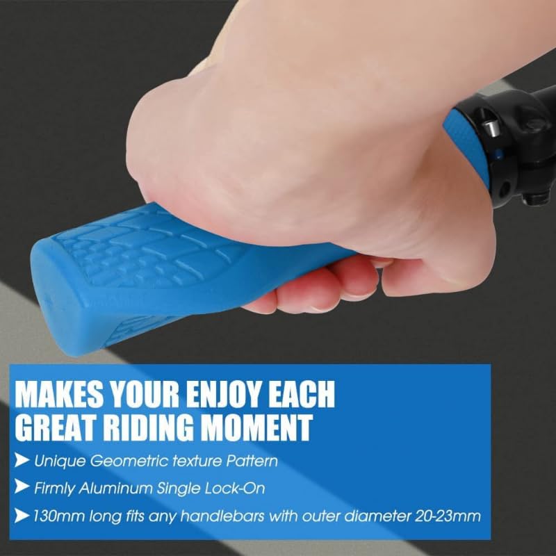 Ergonomic Lock-On Bike Grips - Non-Slip Comfort for Mountain & Hybrid Bikes