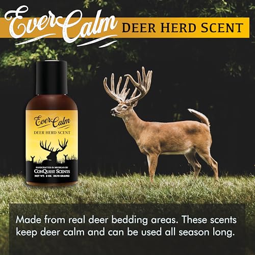 Conquest Scents EverCalm Deer Herd Scent Liquid - Natural Deer Attractant for Hunting
